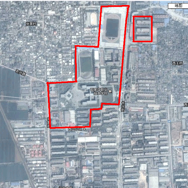  石家庄广播电视大学卫星地图