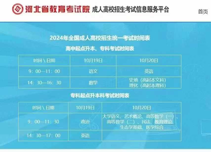 2024年成人高考报名时间（全国汇总）